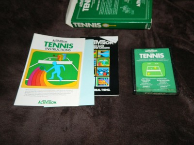 Cartouche Tennis Pour Atari - Version CIB Complète Avec Boîte Et Notice (PAL)