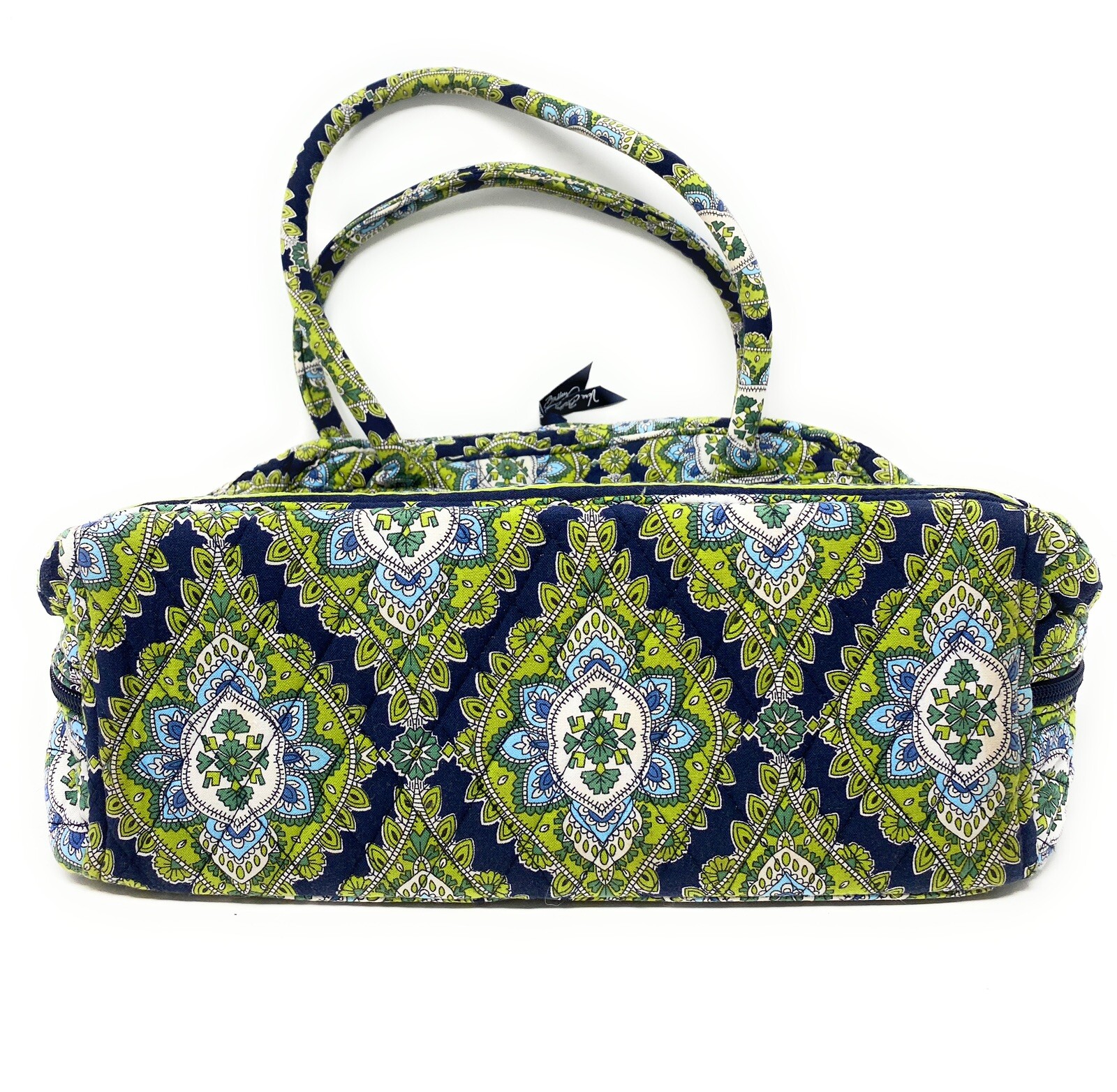 Vera Bradley Cambridge Blue Green Bowler Bag Gem