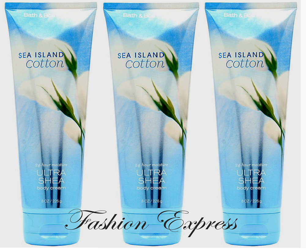 BATH & BODY WORKS SEA ISLAND COTTON BODY CREAM 8 OZ (LOT OF 3 PCS