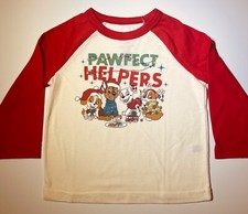NWT PAW Patrol Christmas LS t-shirt 12m Skye Chase Marshall Pawfect Helpers 18