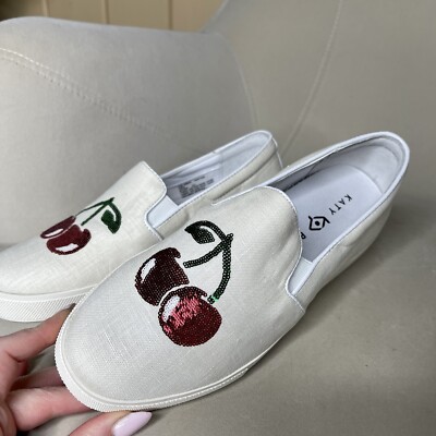 New! Katy Perry Size Shoes Cherry Sequin Print The Kerry
