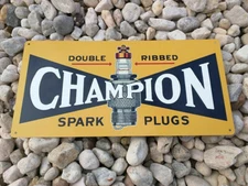 Champion Spark Plug Garage Shop Gas Station Metal Sign 6x12" New 50175