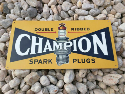 #ad #ad Champion Spark Plug Garage Shop Gas Station Metal Sign 6x12quot; New 50175 $23.95