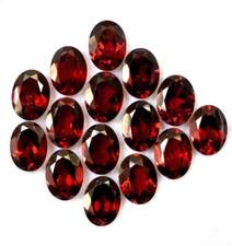  WHOLESALE NATURAL GARNET FACETED OVAL SHAPE LOOSE GEMSTONE