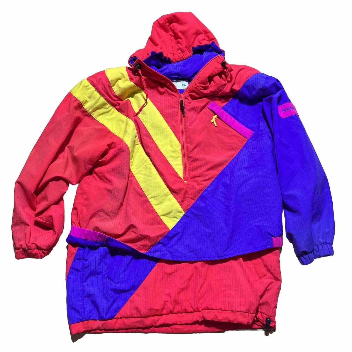 Pull de ski polaire quart bouton multicolore OBERMEYER fabriqué aux