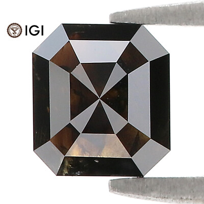 1.22 Ct IGI CERTIFIED Natural Radiant Diamond 6.30 MM Fancy Black Diamond QL8539