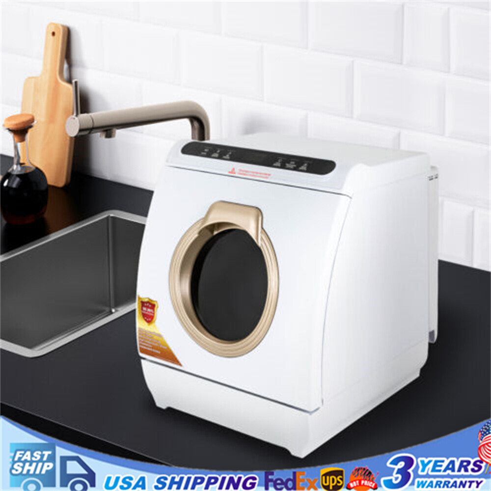 Dishwasher Portable DALELEE Air-Dry W/ 7L Built-in Water Tank 360