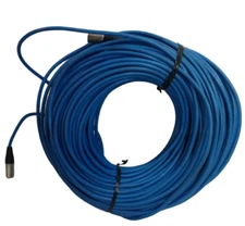 RJ45 CAT 6 Ethernet Network Cable With Metal Protective Cover 140 ft blue
