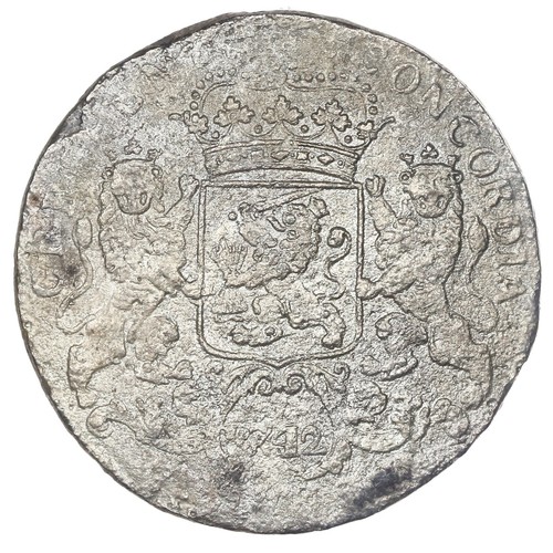 Netherlands Westfriesland Silver Rider Ducatoon 1742 Hollandia Shipwreck w/ COA - Picture 2 of 3