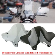 Universal Motorcycle Cruiser Windshield Windscreen with Mounting Kit For Cruiser