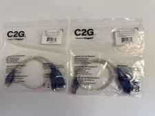 C2G 26886 1.5 FT USB TO DB9 SERIAL RS232 ADATPER CABLE NEW LOT 2