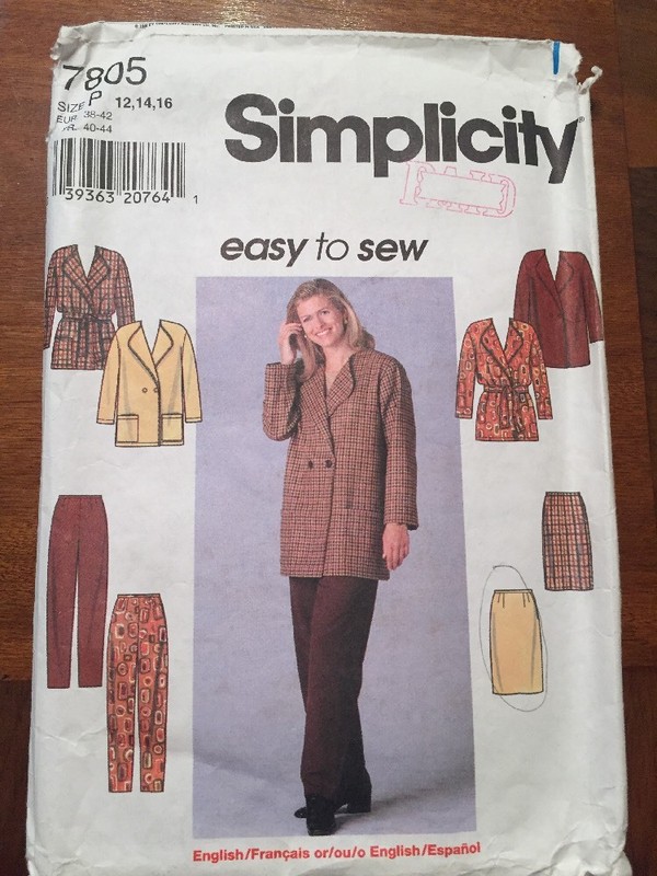 Simplicity Easy Sewing Pattern 7805 Women's Jacket Pants Skirt Size P 12,14,16 