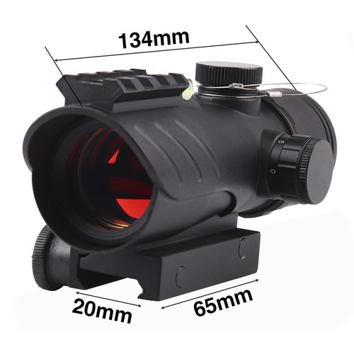 1x30 Tactical Red Dot Sight with Bubble Level 20mm Rail Mount for Hunting - Picture 6 of 7