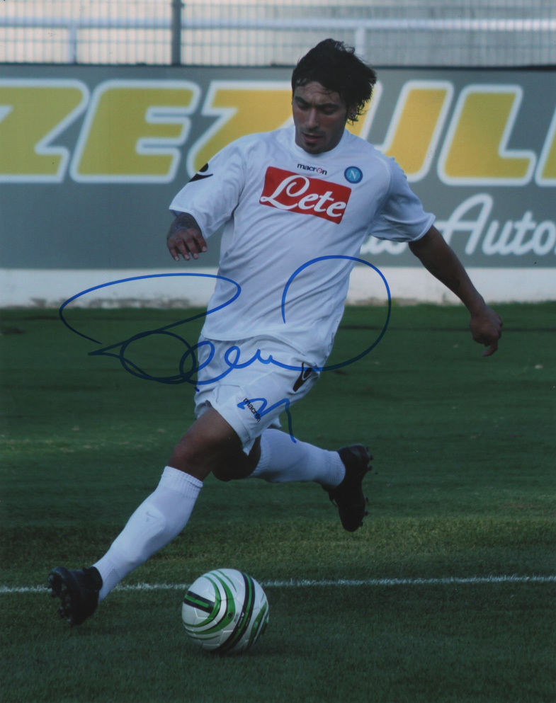 Ezequiel Lavezzi Napoli & Argentina Soccer SIGNED 8x10 Photo