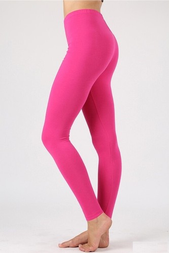 HIGH WAISTED PREMIUM Cotton STRETCH LONG WORKOUT YOGA LEGGINGS PANTS FITNESS - Picture 36 of 53