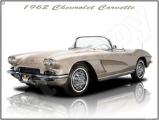 1962 Chevrolet Corvette Metal Sign 9 X 12 Or 12 X 16