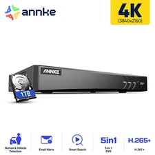 ANNKE 8CH 4K 8MP 5IN1 DVR Home CCTV Security System Digtial Video Recorder 1TB