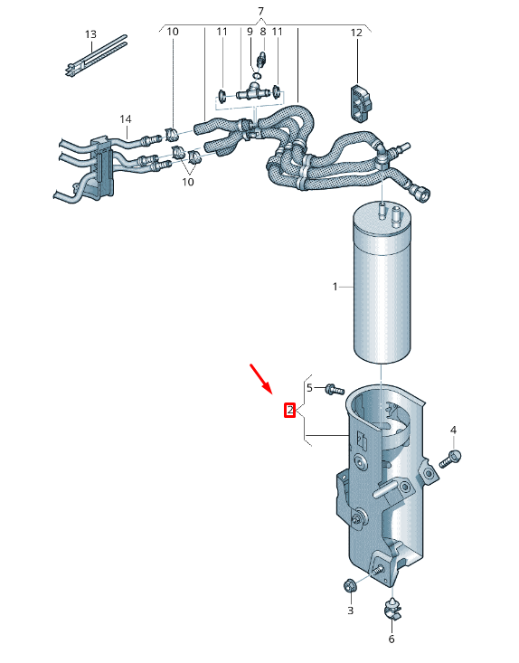 NOUVEAU FILTRE À CARBURANT VW TRANSPORTER VI T6 RÉTENTION 7LA127224A ORIGINAL