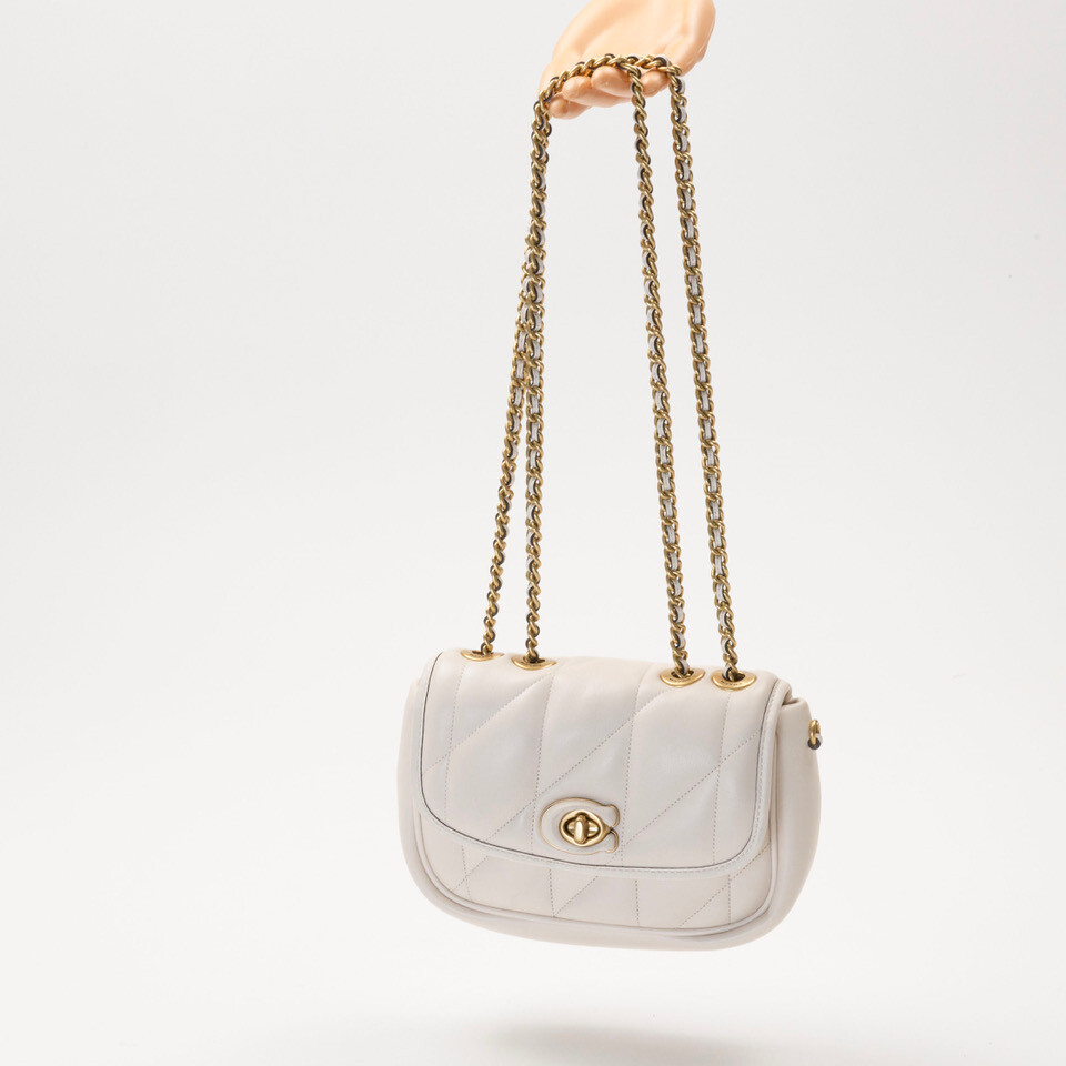 【美品/希少】COACH マディソン ウィップスティッチ ホーボー オフホワイト COACH Quilted Pillow Madison Shoulder Bag 18 Chalk (Pre-owned/as