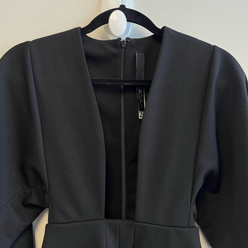 Aq/aq Aqaq Kella Plunge Black Playsuit Jumpsuit Strampler Damen US 0 UK 4 - Bild 3 von 14