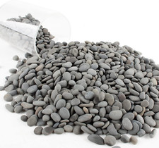 Black Rock River Rocks Pebbles for Plants Succulents, 3lb Black-Medium