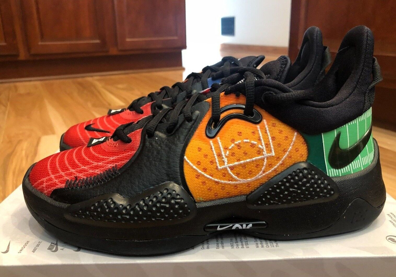 Кроссовки Nike PG 5 Skills Academy Promo Black Multicolor Track Red DM8352-001 sz 8 Мужские