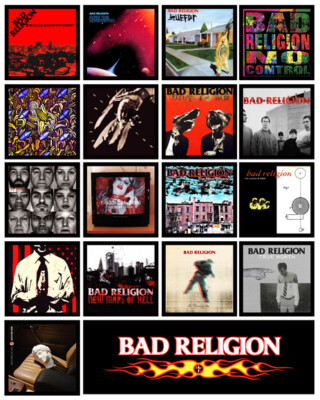 BAD RELIGION 18 pack album cover discography magnets lot - age of