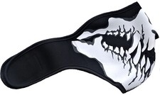 Máscara Calavera Motociclista Motociclista Esquí Neopreno Reversible Calavera Media Máscara Facial