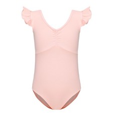 Girls Ballet  Gymnastics Leotards Toddler Ruffle Short Sleeve V-Neck Y-07