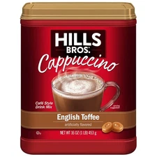 Hills Bros. Instant Cappuccino Mix, English Toffee (16 Oz, Pack of 1) – Convenie