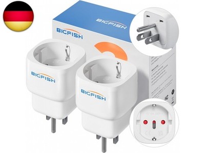 Bigfish Reiseadapter USA Adapter Steckdose 2Pack, Adapter USA Deutschland