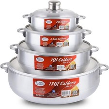 8-Piece Nonstick Aluminum Caldero Cookware Set with Lids | Includes 2 Qt 3.5 Qt