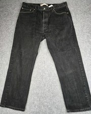 Vintage Levis 505 Jeans Men's 40x30 Fits 38x29 Black Straight Grunge Y2K VTG