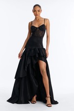 Blurred Memories Embellished Maxi Gown(Black)-Fashion Nova|47899