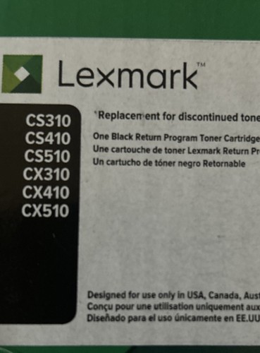 Lexmark Black 70C10K0 70C10C0 70C10M0 70C10Y0 CS310 CS410 CS510 Genuine Sealed - 第 2/5 張圖片