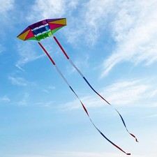 3D Fly Kite Colorful 10M Tails Party Favors Fun Sports Easy Assembly Folding