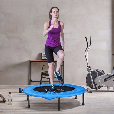 101 cm Fitness Trampolin Übung Rebounder Jumper, maximale Belastung 150 kg, blau schwarz