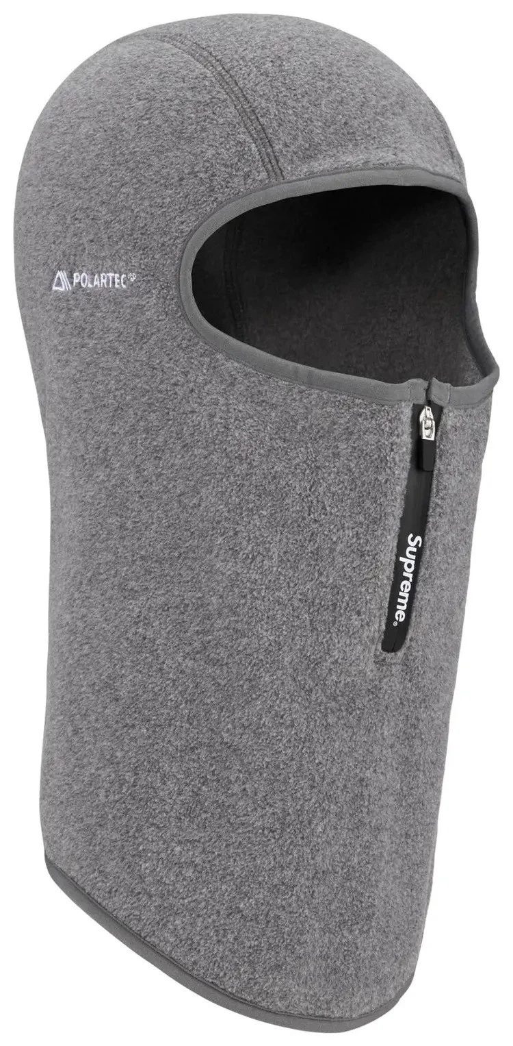 Supreme FW25 Polartec Zip Balaclava Gray