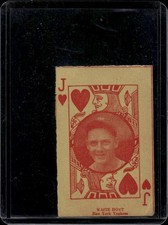 Rare! 1927 W560 Strip Card - Waite Hoyt, Jack Of Hearts, Vg, New York Yankees