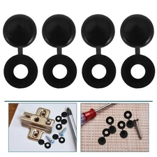  500 Pcs Integrated Screw Cap Cover Black Heads Caps for Protection