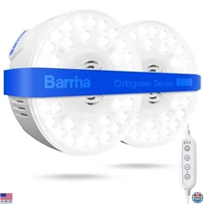 Barrina Orbgrow OG09 LED Puck Grow Light 5000K, 18W Full Spectrum, Magnetic