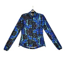 Fabletics Womens Ninety Six Windbreaker Jacket Size XS Blue Lava Abstract Print