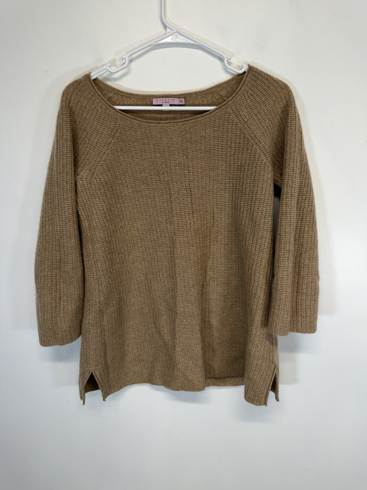 Calypso St. Barth  Women’s 100% Cashmere Sweater  Tunic Crew Neck Oversized XS