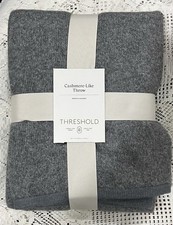 Gray Threshold Cashmere-like Throw Blanket 50" 70" New