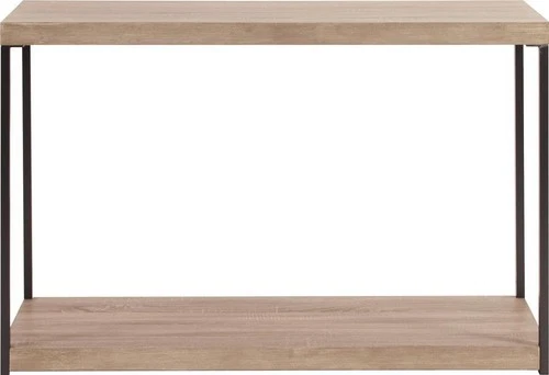 Contemporary Wood and Metal Console Table - Picture 2 of 4