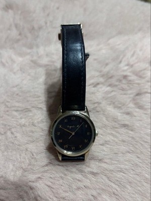Agnes B Solar Quartz Women's Watch 30mm Stainless Steel Vintage Authentic