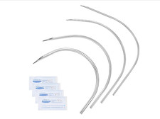 Mixed 14G 16G 18G 20G Curved Piercing Needles, Stainless Steel Disposable Steril