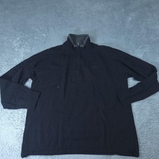 The North Face Sweater Mens XL Black Quarter Zip Mock Neck Fleece Pullover Warm