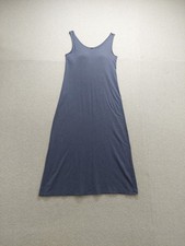 Uniqlo Women Dresses M Navy Blue Scoop Neck Pullover Sleeveless Stretched Casual