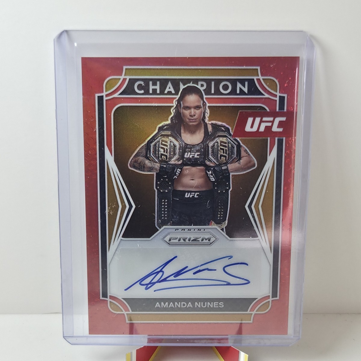 2022 Panini Prizm UFC - Champion Signatures Amanda Nunes #CS-ANS